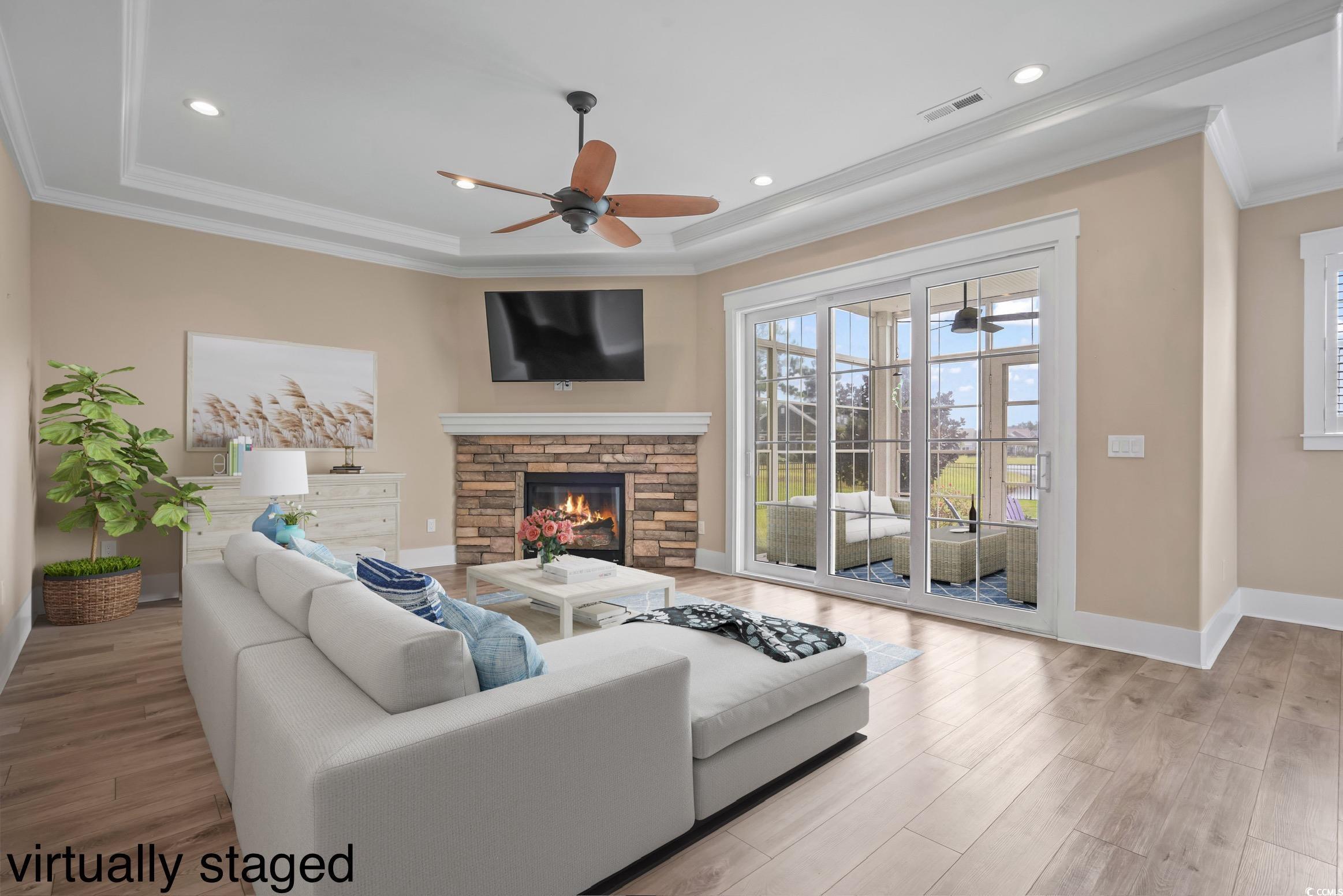3048 Moss Bridge Lane Myrtle Beach, SC 29579 - Photo 5 of 40 Living room with light hardwood / wood-style floor