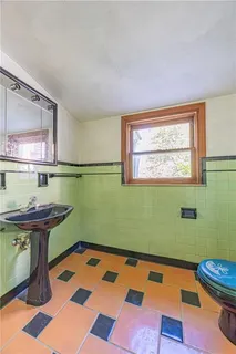 a room with a table and a chair