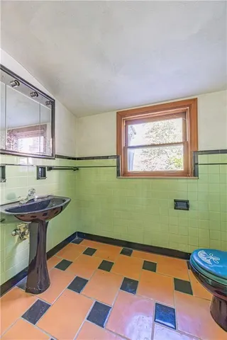 a room with a table and a chair