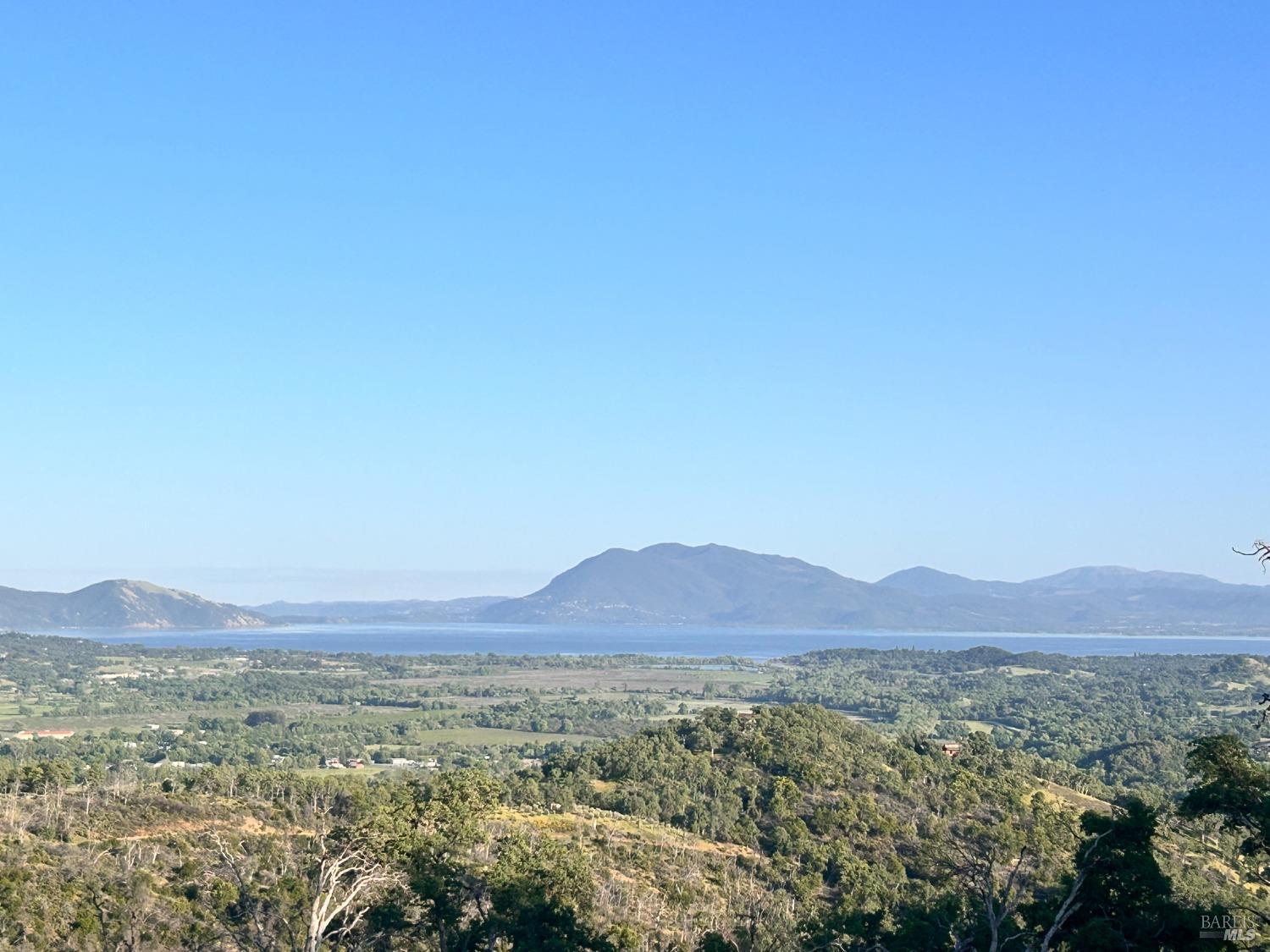 a view of an outdoor space and mountain view