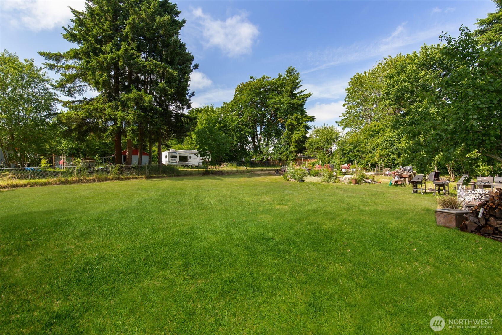1497 Old Military Road Southeast Tenino, WA 98589 - Photo 28 of 34 a view of yard with trees and grass