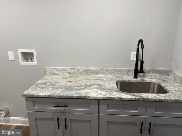 a close view of sink and tap
