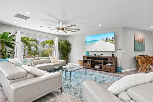 a bedroom with furniture and a bed