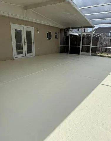 a view of yard with mountain view