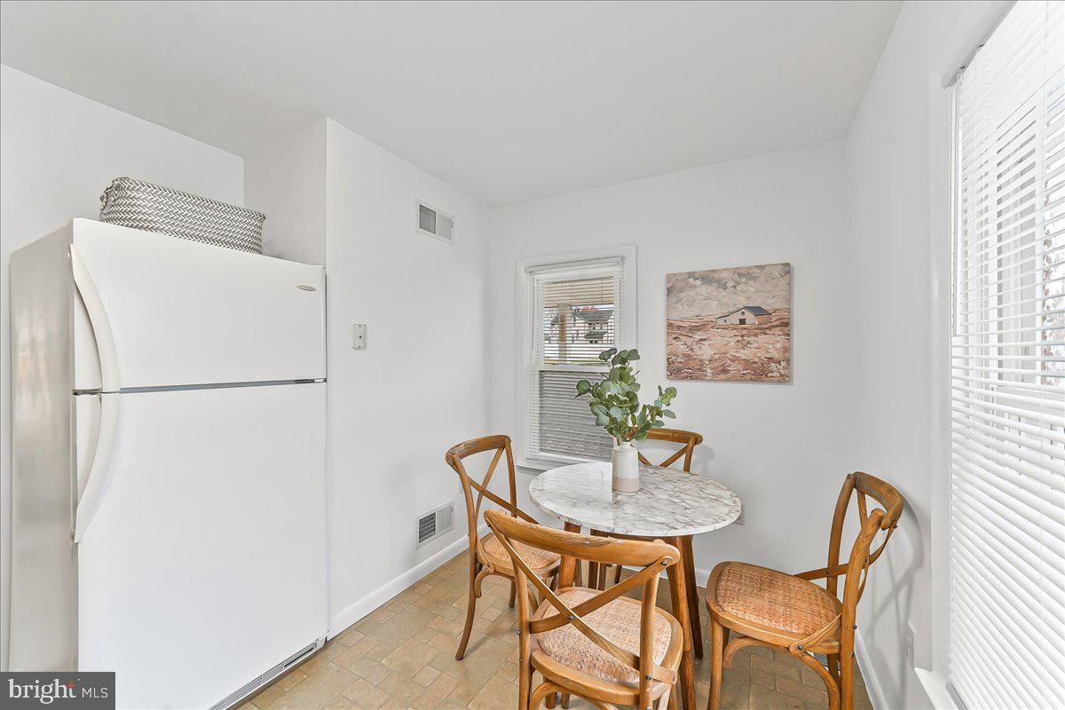 929 Crystle Road Aston, PA 19014 - Photo 9 of 18 a dining room with furniture and a refrigerator