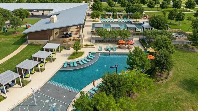 an aerial view of multiple house