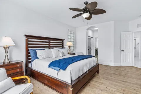 a bathroom with a bathtub and shower