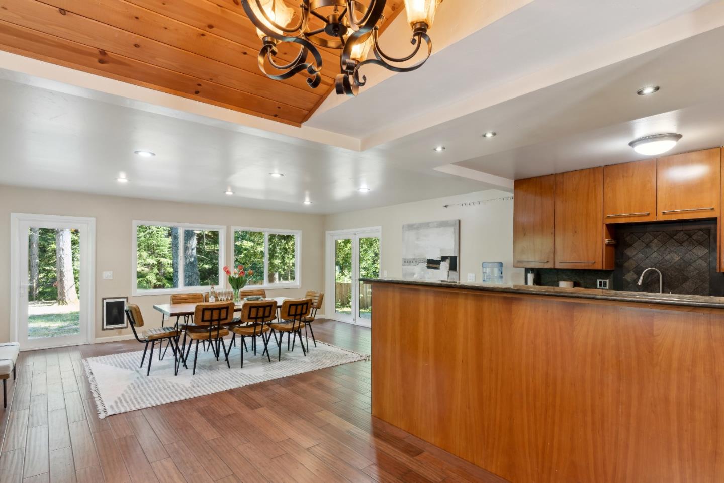 1850 Pine Flat Road Santa Cruz, CA 95060 - Photo 14 of 62 a view of a dining room with furniture window and outside view