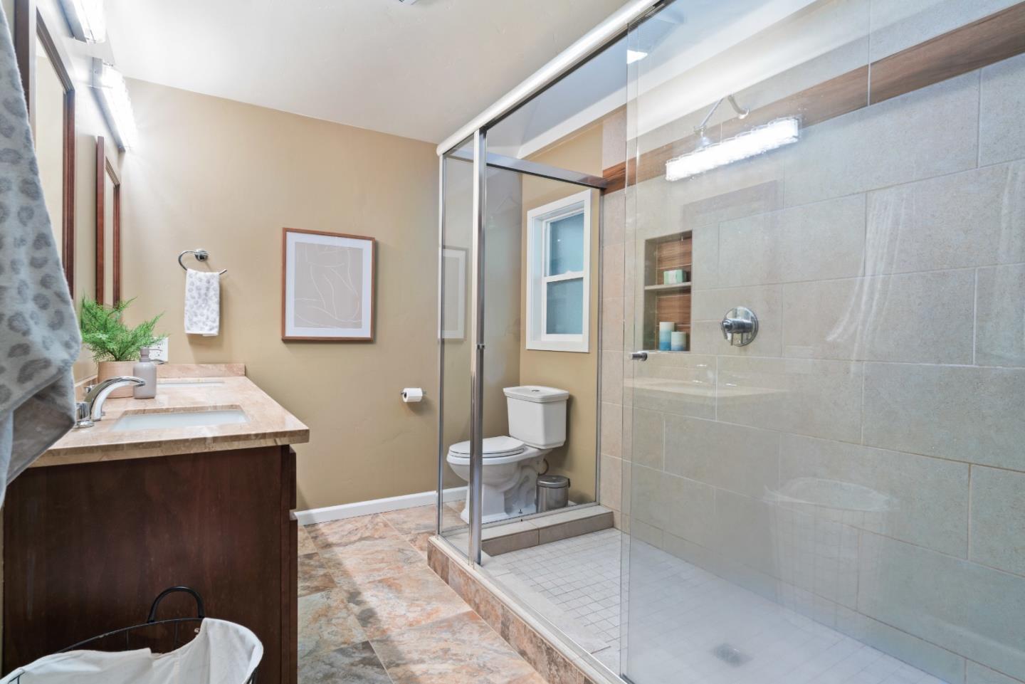 1850 Pine Flat Road Santa Cruz, CA 95060 - Photo 22 of 62 a bathroom with a sink toilet and shower