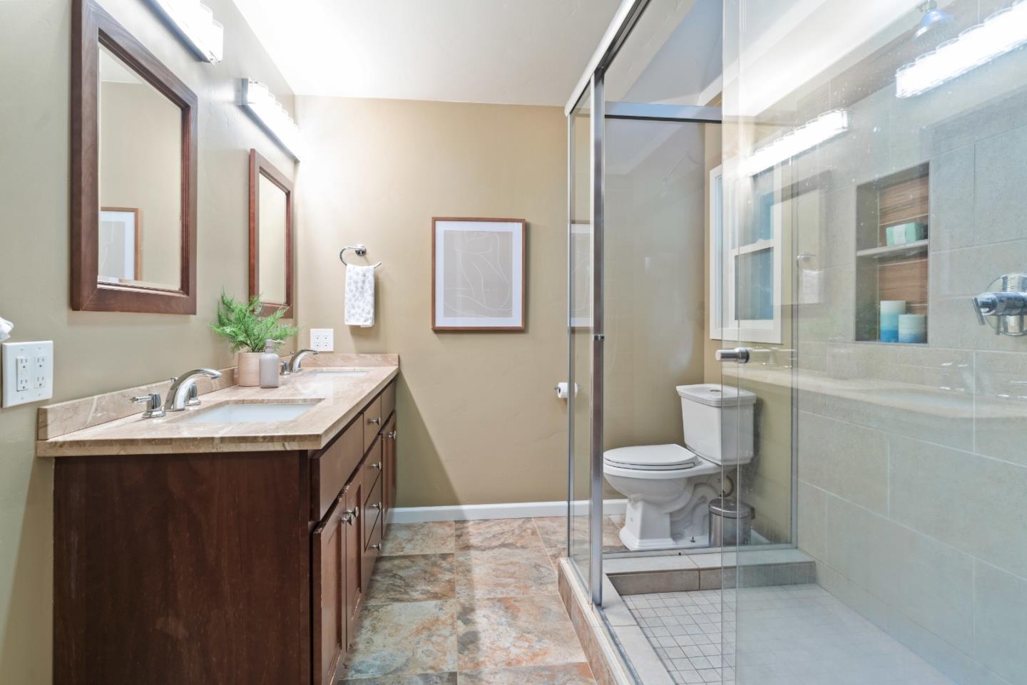 1850 Pine Flat Road Santa Cruz, CA 95060 - Photo 23 of 62 a bathroom with a sink toilet and shower