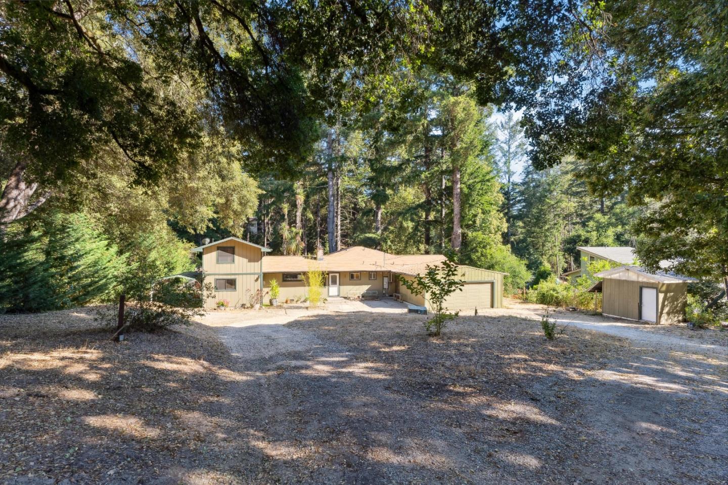 1850 Pine Flat Road Santa Cruz, CA 95060 - Photo 59 of 62 a view of a house with a yard and sitting area