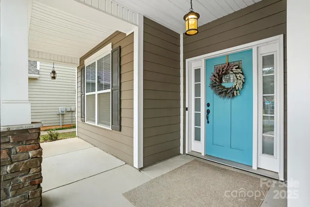 a view of livingroom with wooden floor