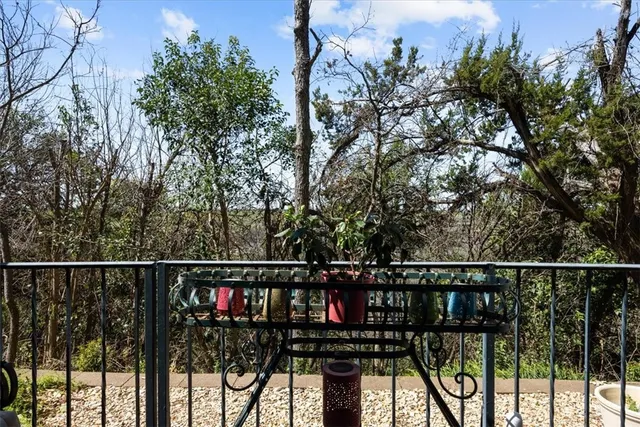 a outdoor space with a couch