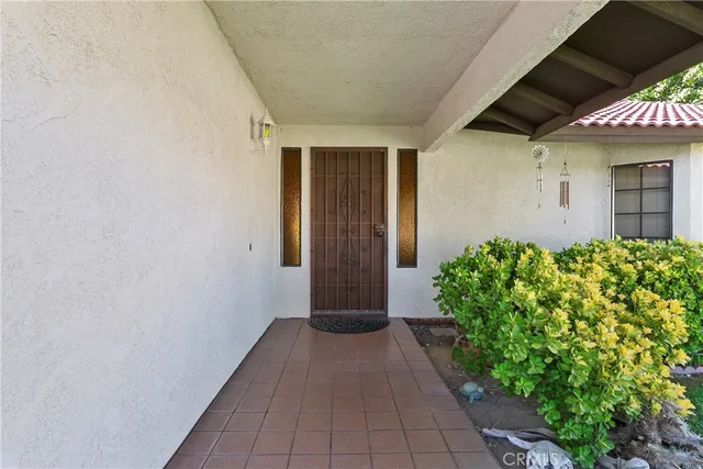 a view of front door with furniture