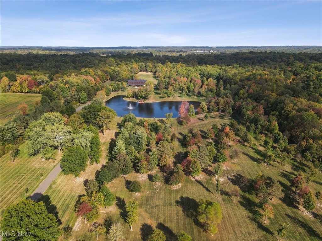 290 Townline Road Aurora, OH 44202 - Photo 48 of 50 Aerial view of property's location featuring a heavily wooded area and a large body of water