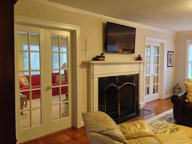 712 Parish Road Charleston, SC 29407 - Photo 10 of 27 French Doors and Fireplace
