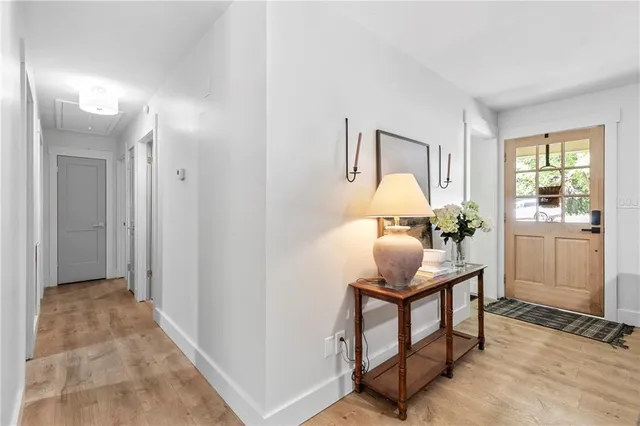 a workspace with furniture and a window