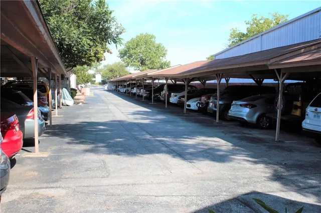 a view of a car garage