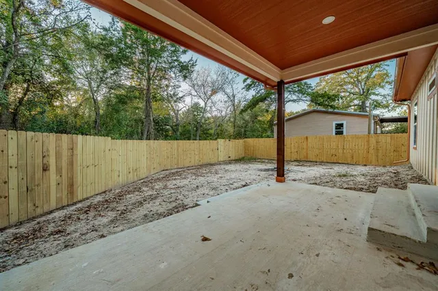 a backyard of a house