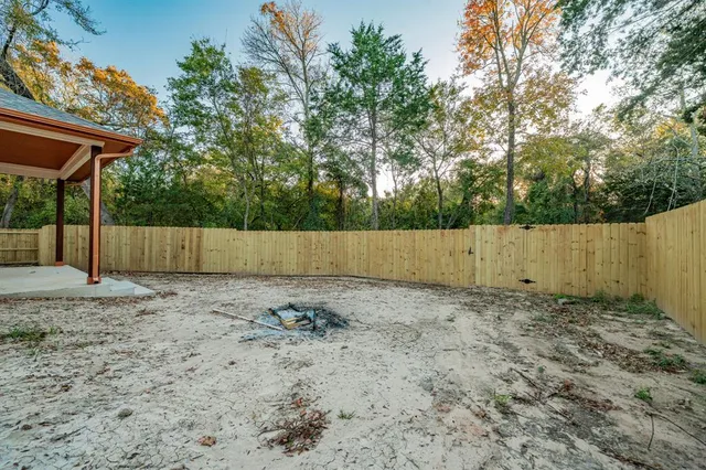 a backyard of a house