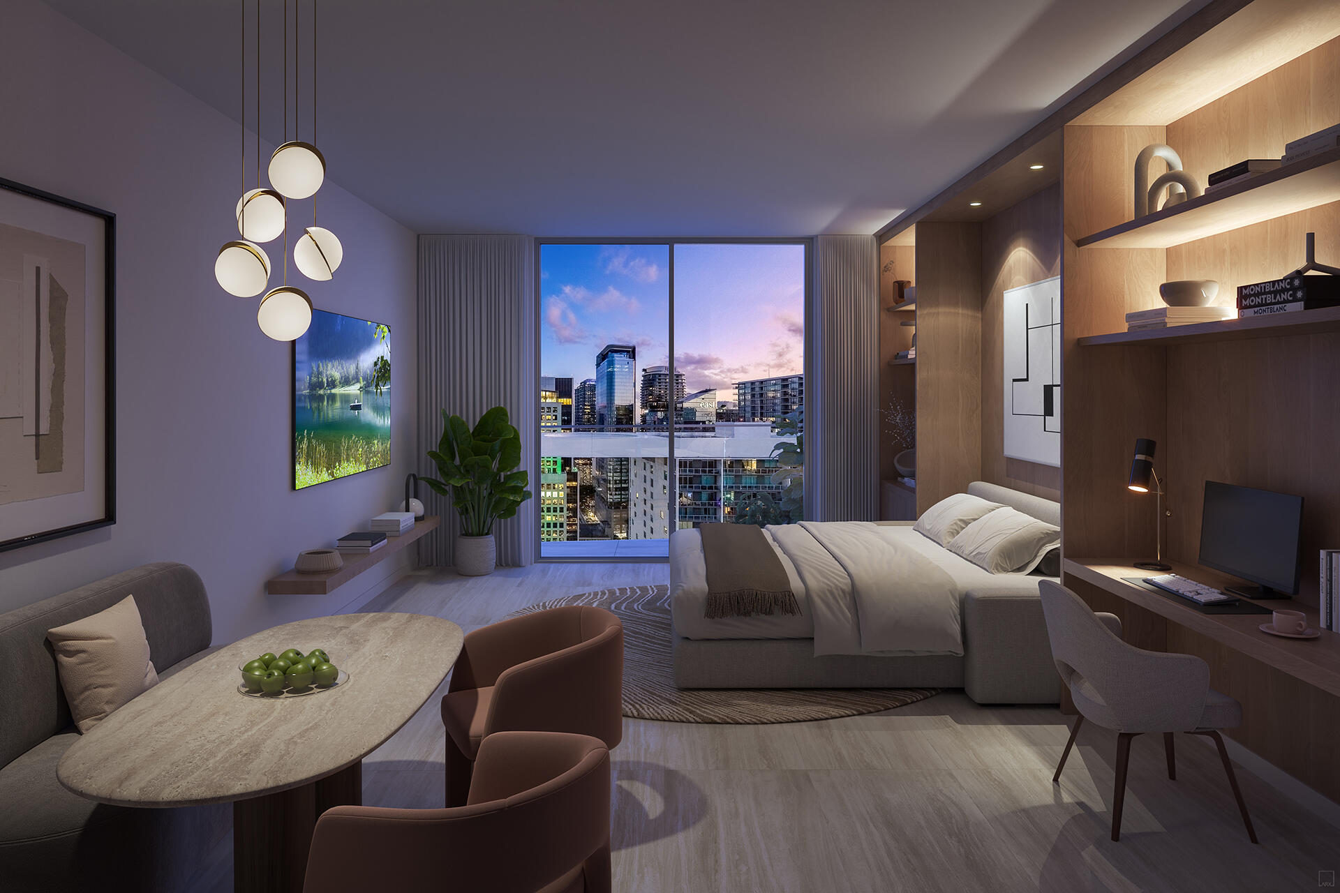 77 Southeast 5th Street, Unit 2210 Miami, FL 33131 - Photo 29 of 32 VICEROY-BRICKELL_Studio-Nightime