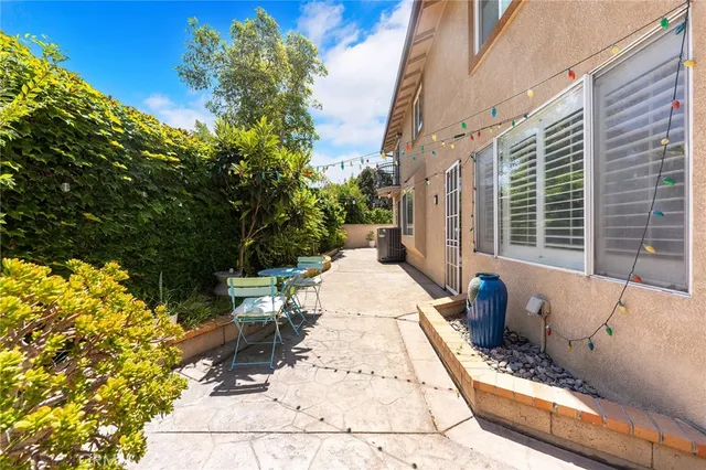a view of backyard with furniture