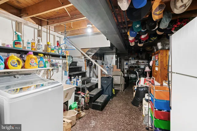 a view of storage and utility room