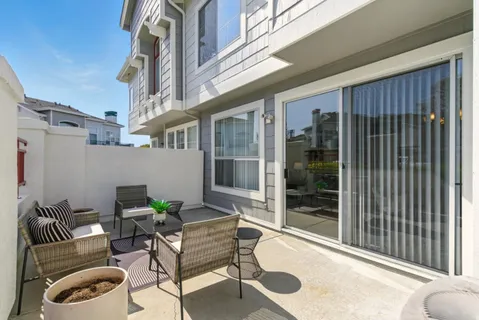 a outdoor living space with furniture