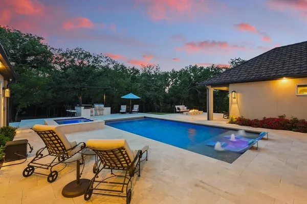 a outdoor space with furniture
