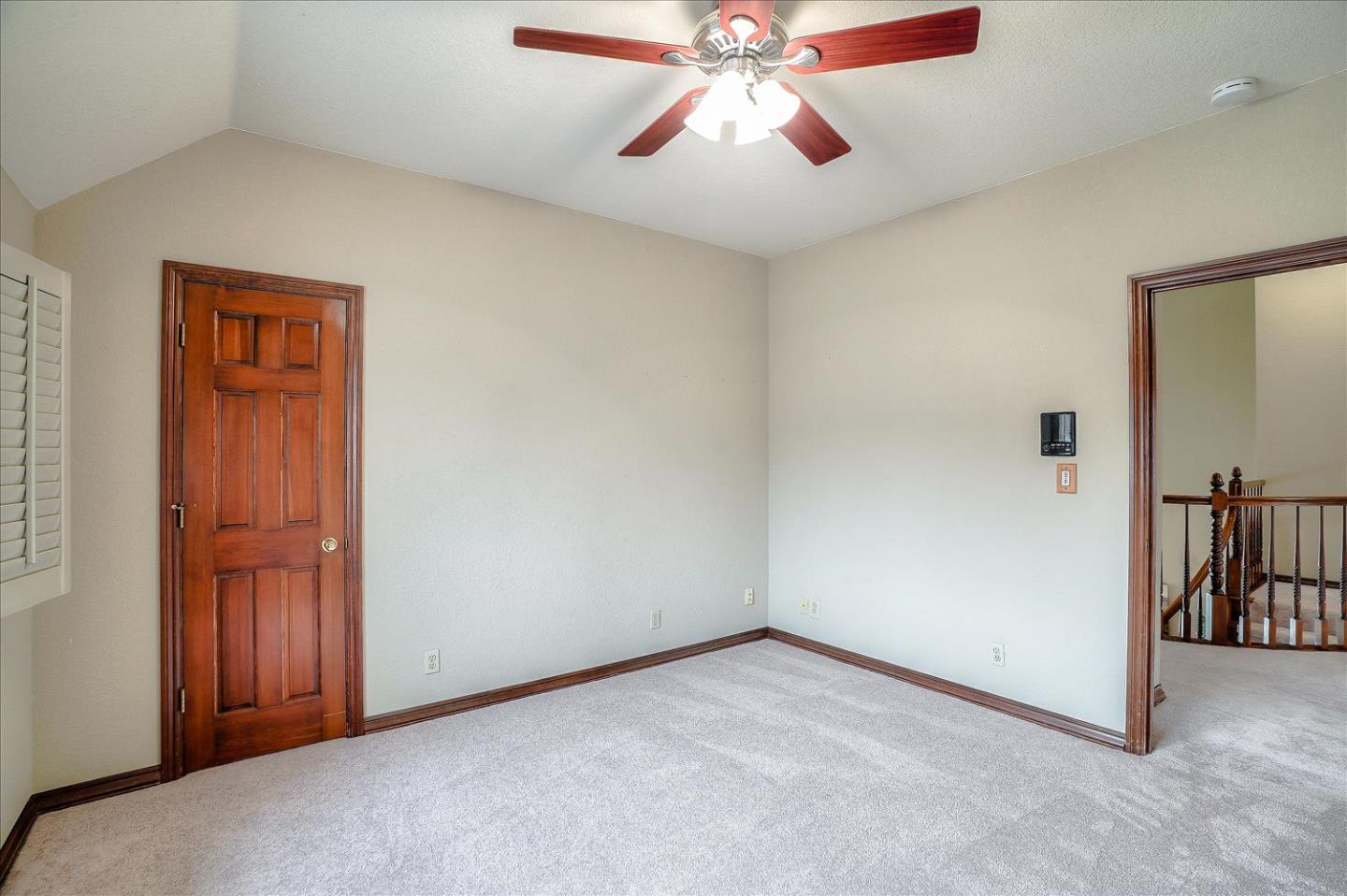 669 Regas Drive Campbell, CA 95008 - Photo 42 of 59 an empty room with closet and a chandelier fan