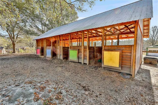 a view of outdoor space with seating area