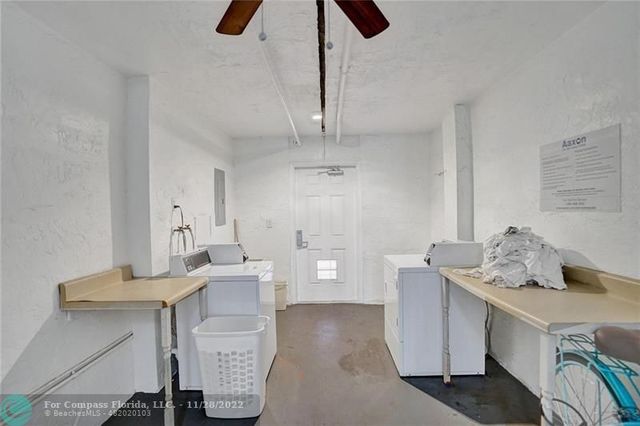 a workspace with furniture and window