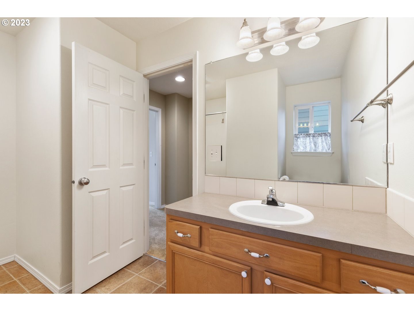 16519 Northeast 12th Avenue Ridgefield, WA 98642 - Photo 28 of 44 a bathroom with a sink vanity and a mirror