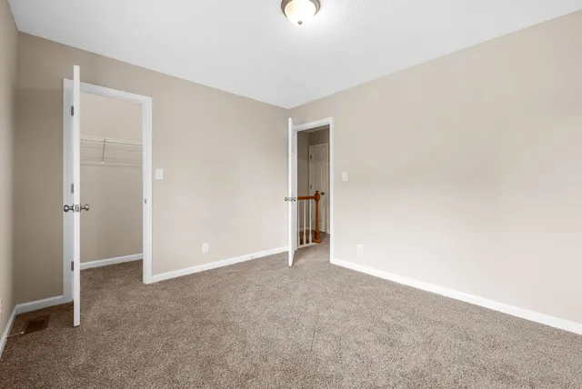 an empty room with an entryway