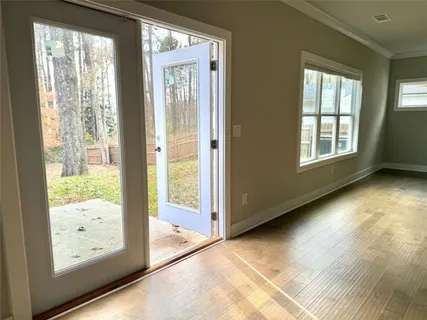 a view of an empty room and window