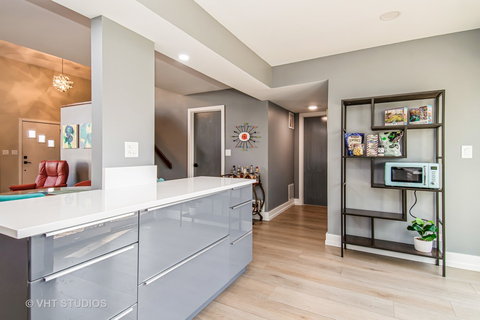 3127 Eugene Lane Aurora, IL 60504 - Photo 10 of 20 a large white kitchen with cabinets and wooden floor