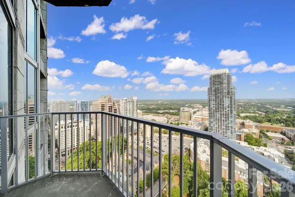 a view of city from balcony