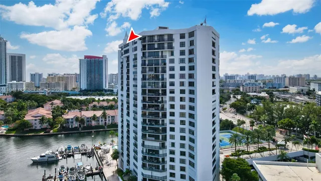 a front view of a multi story building