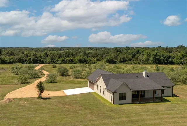 a aerial view of a house