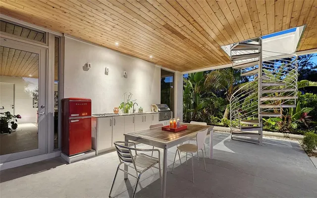 a house view with a garden space