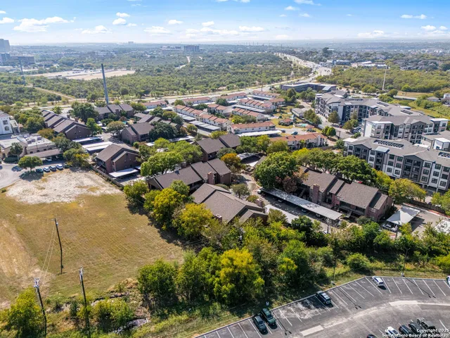 an aerial view of a city