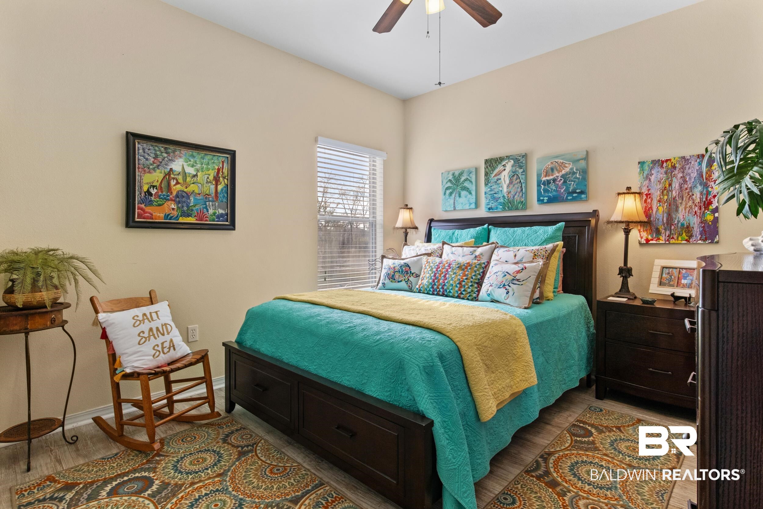 1752 Abbey Loop Foley, AL 36535 - Photo 12 of 21 Bedroom featuring ceiling fan and light wood-type flooring