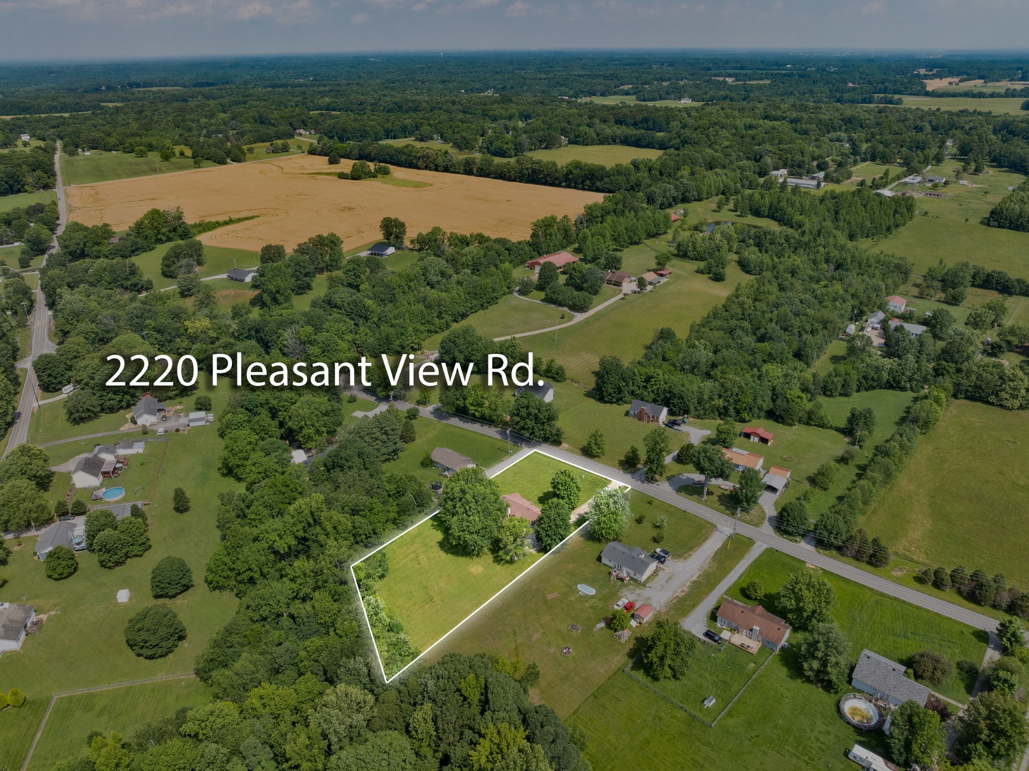 2220 Pleasant View Road Pleasant View, TN 37146 - Photo 34 of 34 an aerial view of residential houses with outdoor space