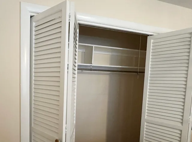 a close view of closet
