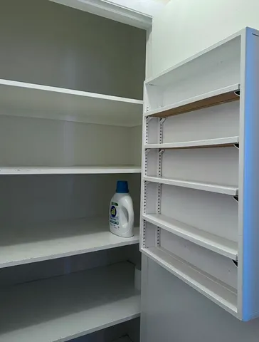 a close view of closet