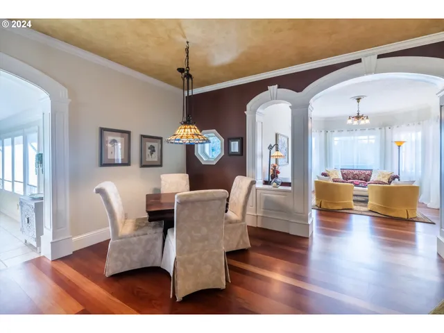 a view of living room and dining room