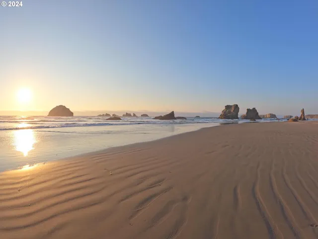 a view of water with boats and trees in the background