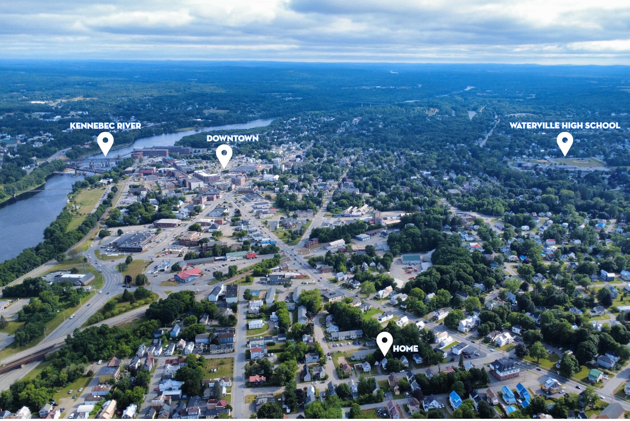 16 Brook Street Waterville, ME 04901 - Photo 29 of 34 Aerial