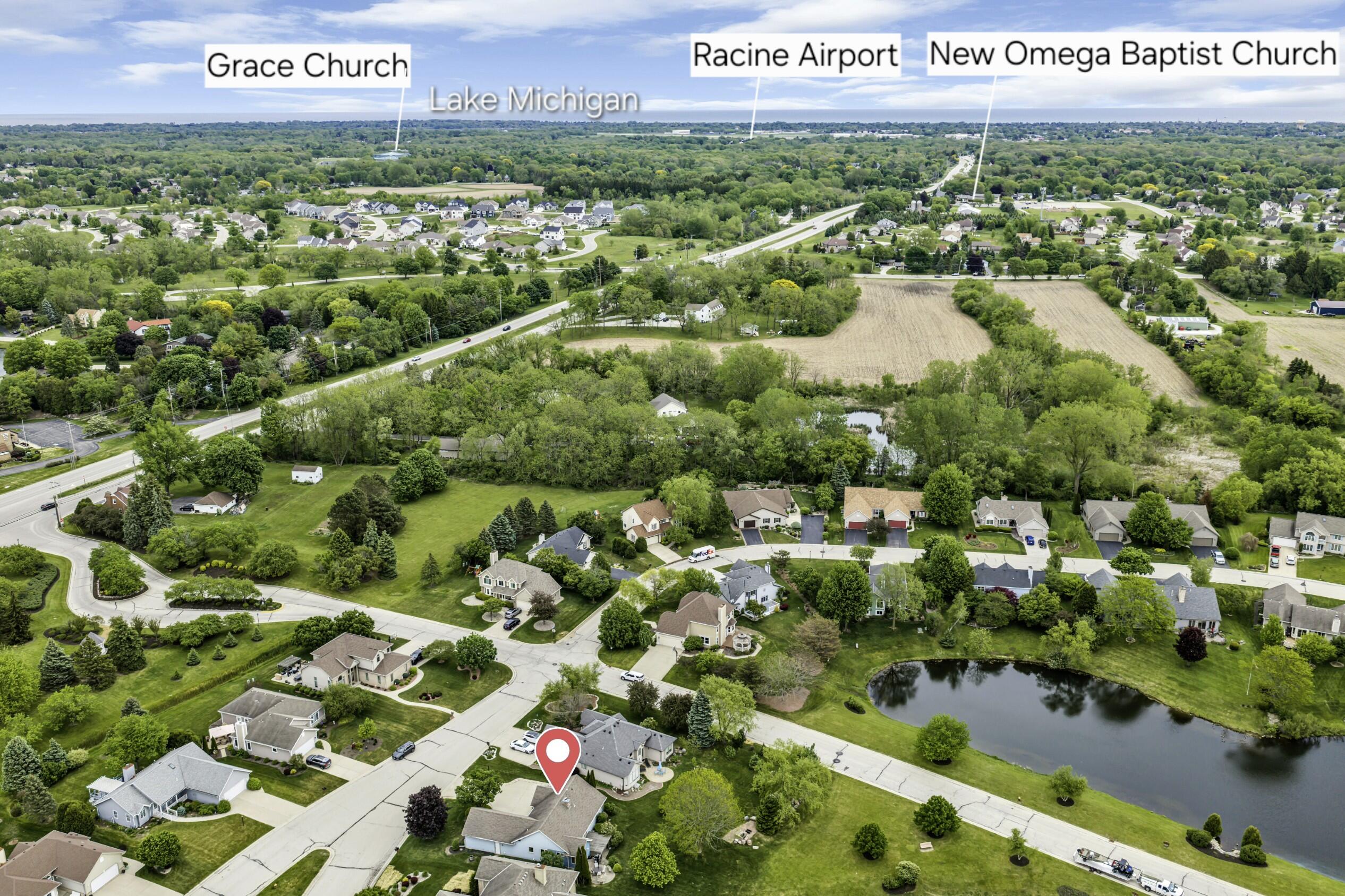 6615 Chesapeake Road Caledonia, WI 53406 - Photo 27 of 30 Aerial view