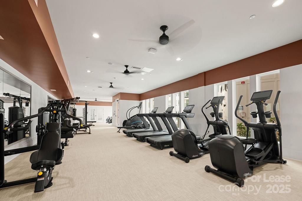 4101 Raleigh Street, Unit S2 Charlotte, NC 28206 - Photo 15 of 48 a view of a room with gym equipment